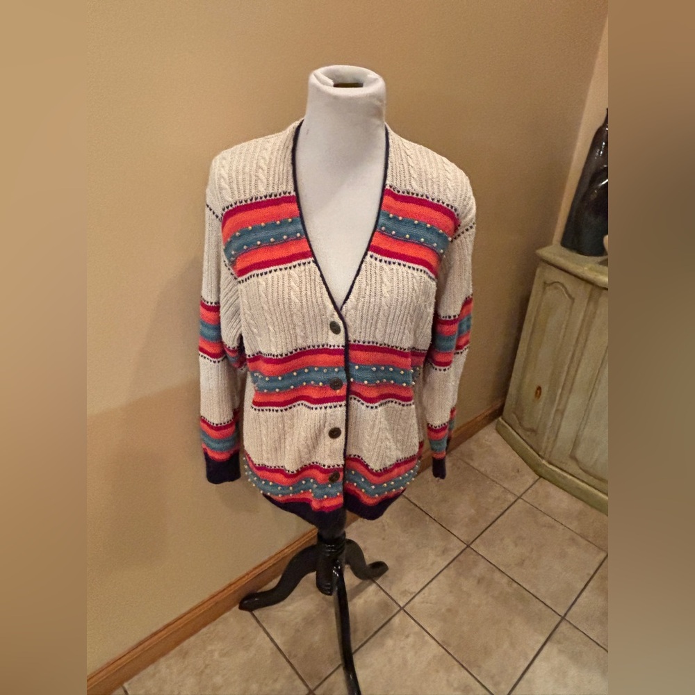 Original Russ Women’s Cardigan Sweater Silk Blend Size XL